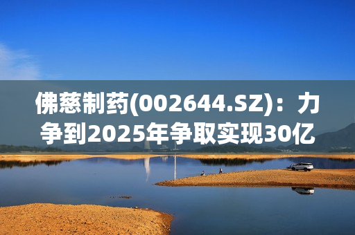 佛慈制药(002644.SZ)：力争到2025年争取实现30亿收入规模